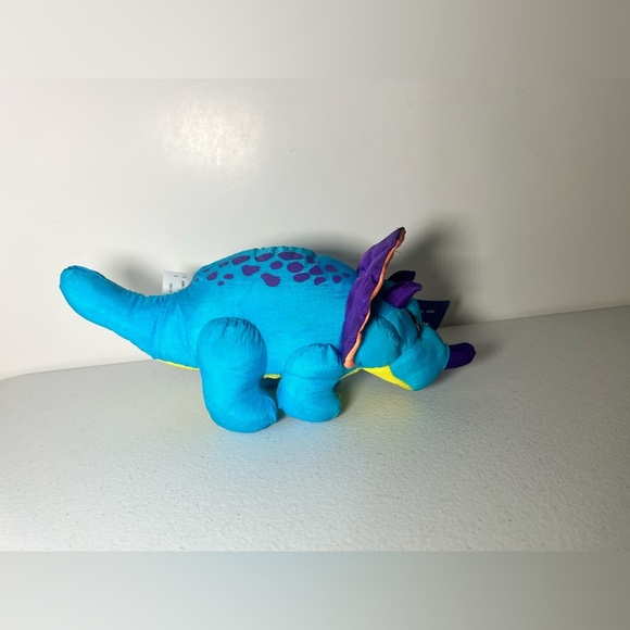House of Lloyd Squeezosaurus Dino Parachute Plush Stuffed Animal Blue 1994 Tags - Picture 5 of 13